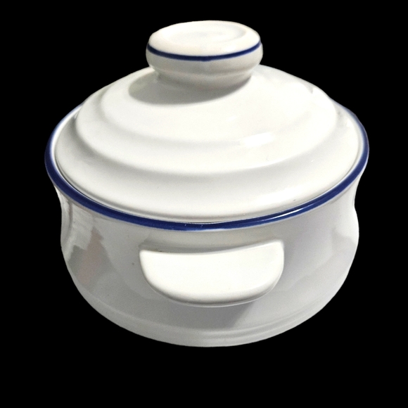 1984 Vtg International House Country Blue, Blue Cat Covered Casserol Dish, Korea - Picture 4 of 9